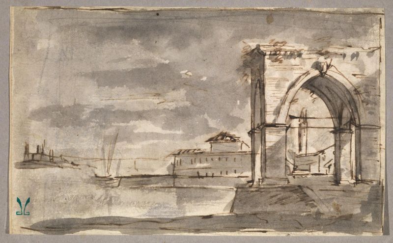 Scuola veneziana, fine sec. XVIII / inizio sec. XIX  - Auction Works on paper: 15th to 19th century drawings, paintings and prints - Pandolfini Casa d'Aste