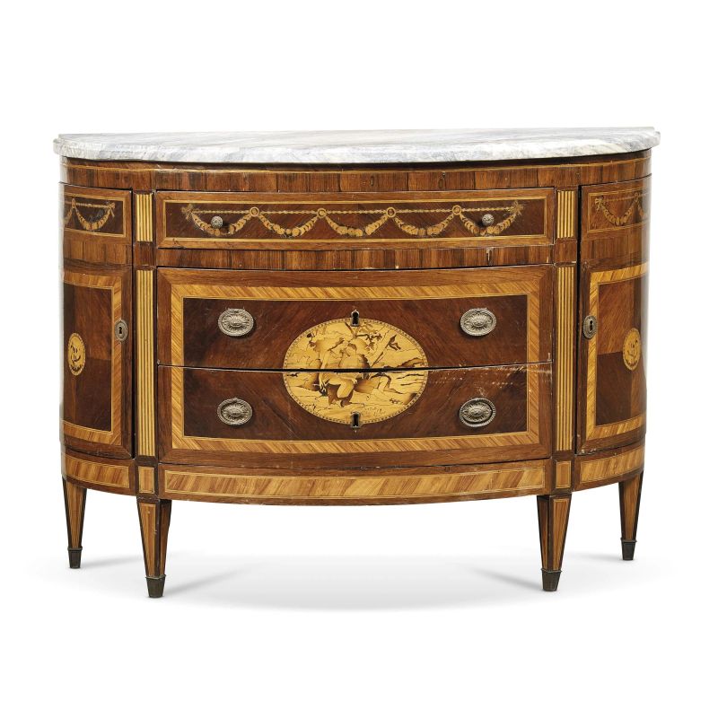 A PIEDMONTESE COMMODE, LATE 18TH CENTURY  - Auction FURNITURE AND WORKS OF ART FROM PRIVATE COLLECTIONS - Pandolfini Casa d'Aste