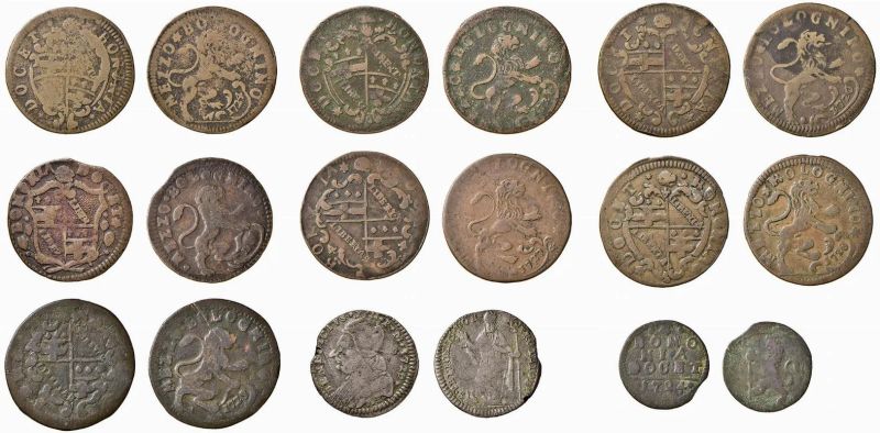 BENEDETTO XIII (PIER FRANCESCO ORSINI 1724 - 1730), 9 MONETE  - Auction Collectible coins and medals. From the Middle Ages to the 20th century. - Pandolfini Casa d'Aste