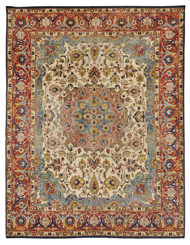      TAPPETO TABRIZ KHOI, PERSIA, 1950   - Auction important antique rugs - Pandolfini Casa d'Aste
