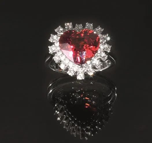 Anello oro bianco, spessartite e diamanti  - Auction Important Jewels and Watches - I - Pandolfini Casa d'Aste