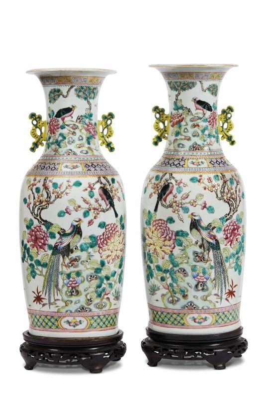 A PAIR OF VASES, CHINA, LATE QING DYNASTY, 19TH CENTURY  - Auction ASIAN ART / &#19996;&#26041;&#33402;&#26415;   - Pandolfini Casa d'Aste