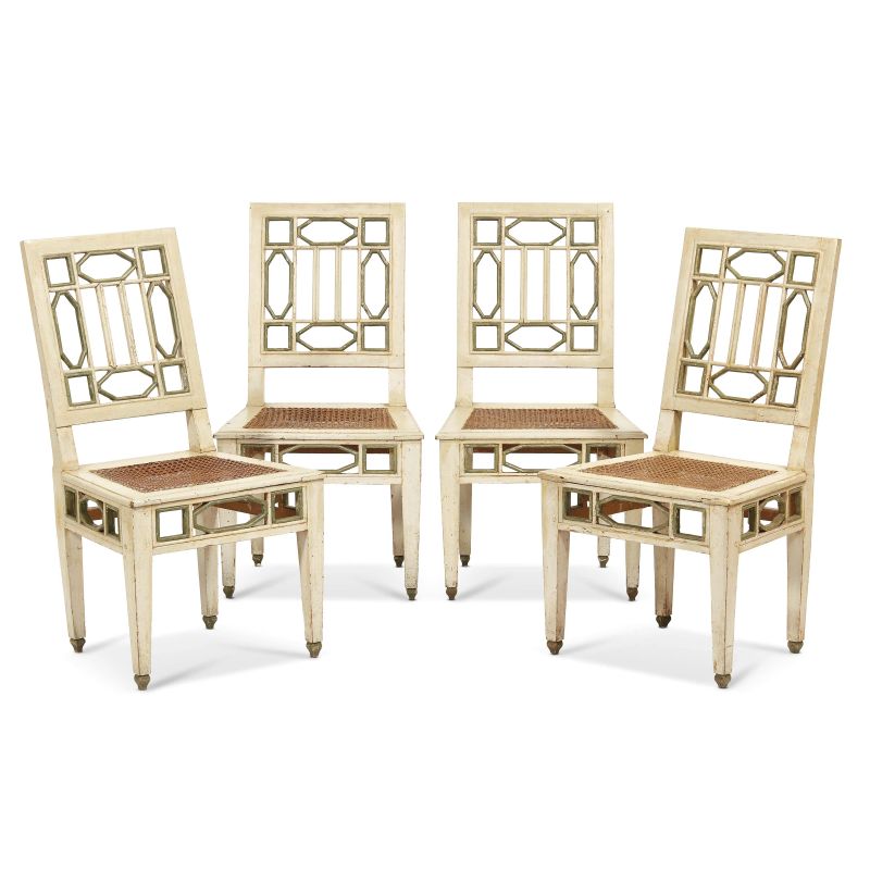 FOUR GENOESE CHAIRS, 18TH CENTURY  - Auction FURNITURE, MAJOLICA AND WORKS OF ART - Pandolfini Casa d'Aste