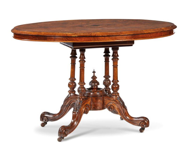      TAVOLINO DA CENTRO IN STILE LUIGI FILIPPO   - Auction Online Auction | Furniture, Works of Art and Paintings from Veneta propriety - Pandolfini Casa d'Aste