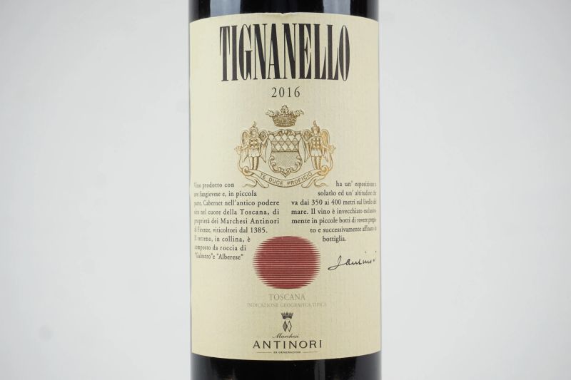 Tignanello Antinori 2016  - Asta ASTA A TEMPO | Smart Wine - Pandolfini Casa d'Aste