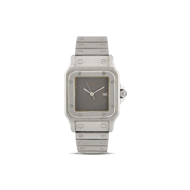 Cartier : CARTIER SANTOS CARREE BIG SIZE "GHOST DIAL" STAINLESS STEEL WRISTWATCH  - Auction WRISTWATCHES - Pandolfini Casa d'Aste