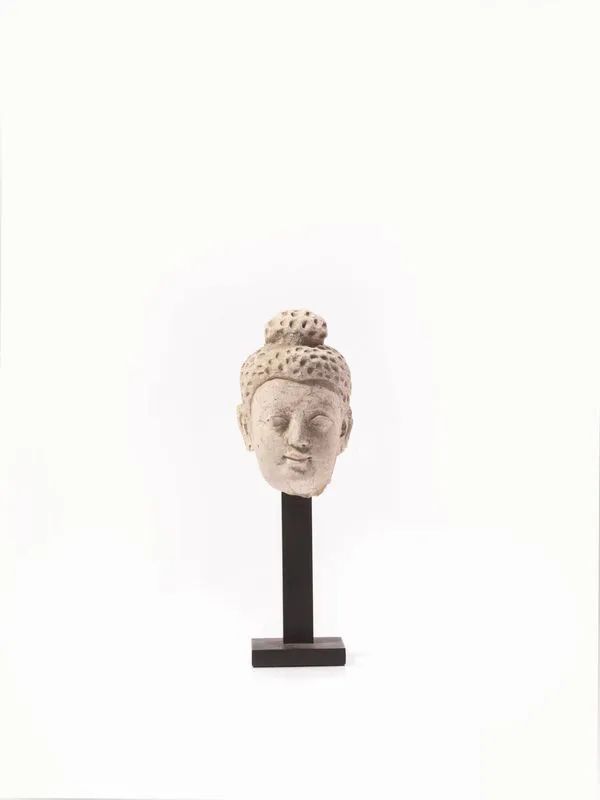 TESTA IN STUCCO, PAKISTAN/AFGHANISTAN, GANDHARA, SEC. V  - Auction Asian Art - Pandolfini Casa d'Aste