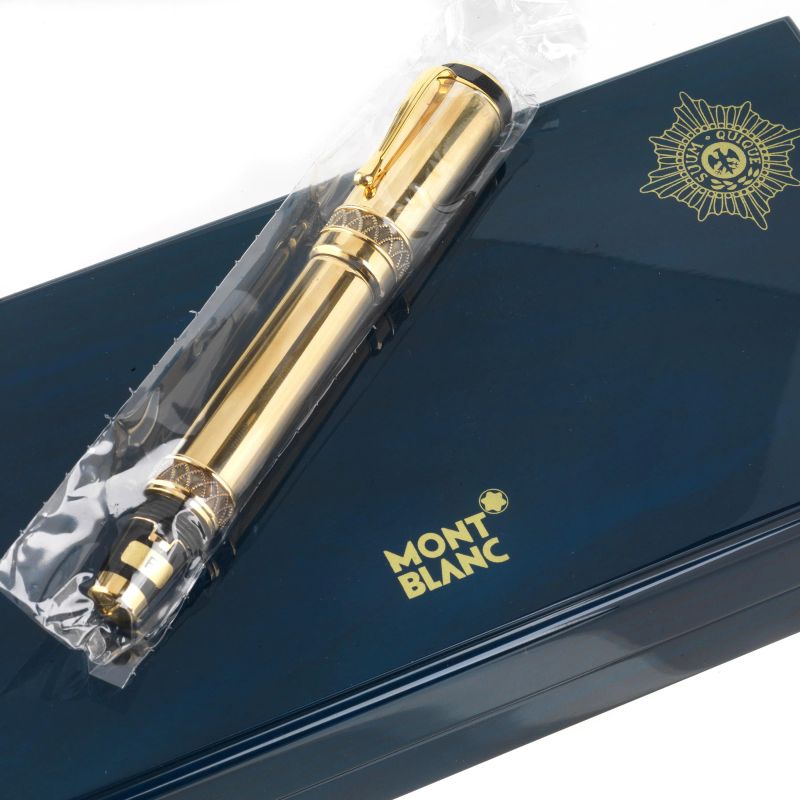 Montblanc : MONTBLANC &quot;HOMMAGE A FRIEDRICH II THE GREAT&quot; SERIE PATRON OF ART PENNA STILOGRAFICA EDIZIONE LIMITATA N. 1767/4810, ANNO 1999  - Asta ASTA A TEMPO | OROLOGI E PENNE - Pandolfini Casa d'Aste