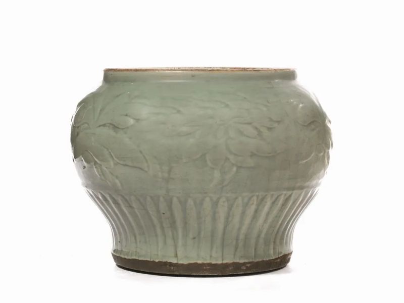 VASO CELADON, CINA, DINASTIA MING, SEC XV  - Auction Asian Art - Pandolfini Casa d'Aste