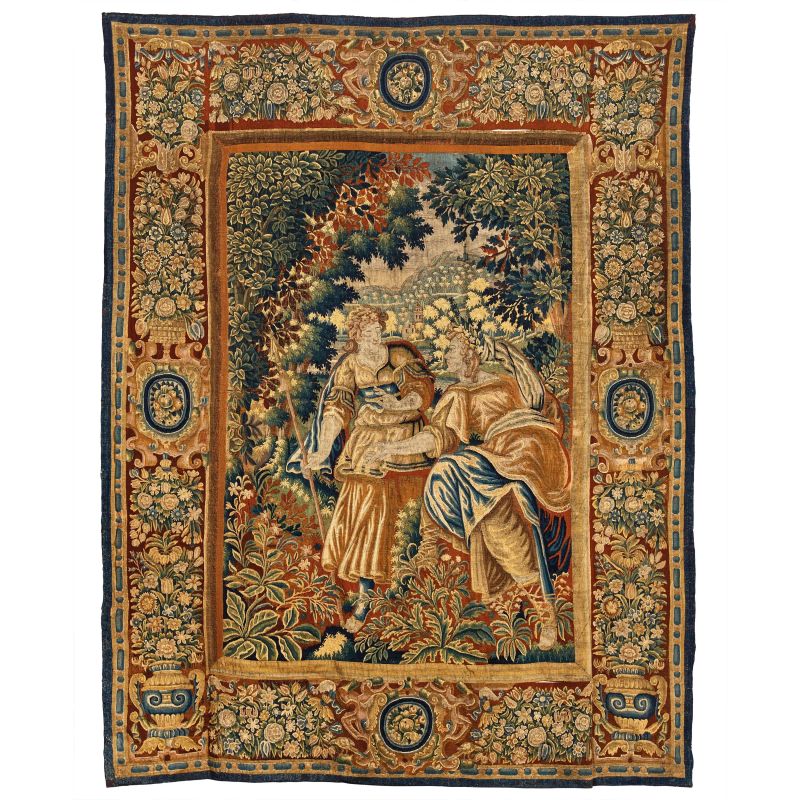 



A FLEMISH TAPESTRY, 17TH CENTURY  - Auction FURNITURE, WORKS OF ART AND MAJOLICA - Pandolfini Casa d'Aste