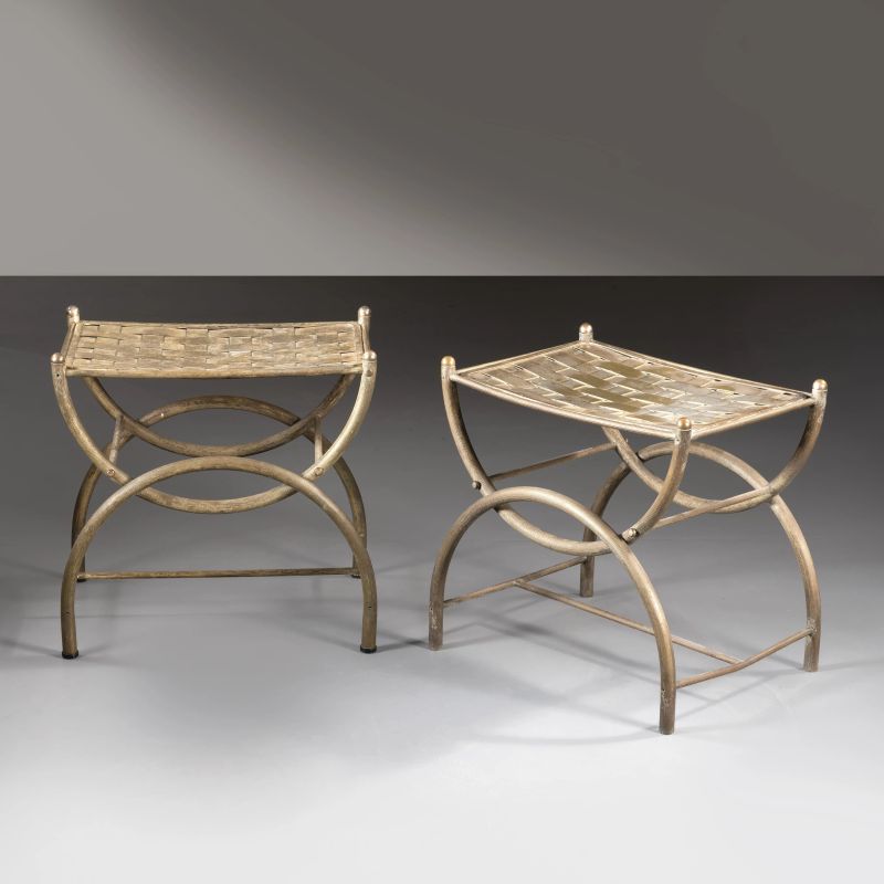 



A COUPLE OF METAL STOOLS  - Auction DESIGN AND DECORATIVE ARTS - Pandolfini Casa d'Aste