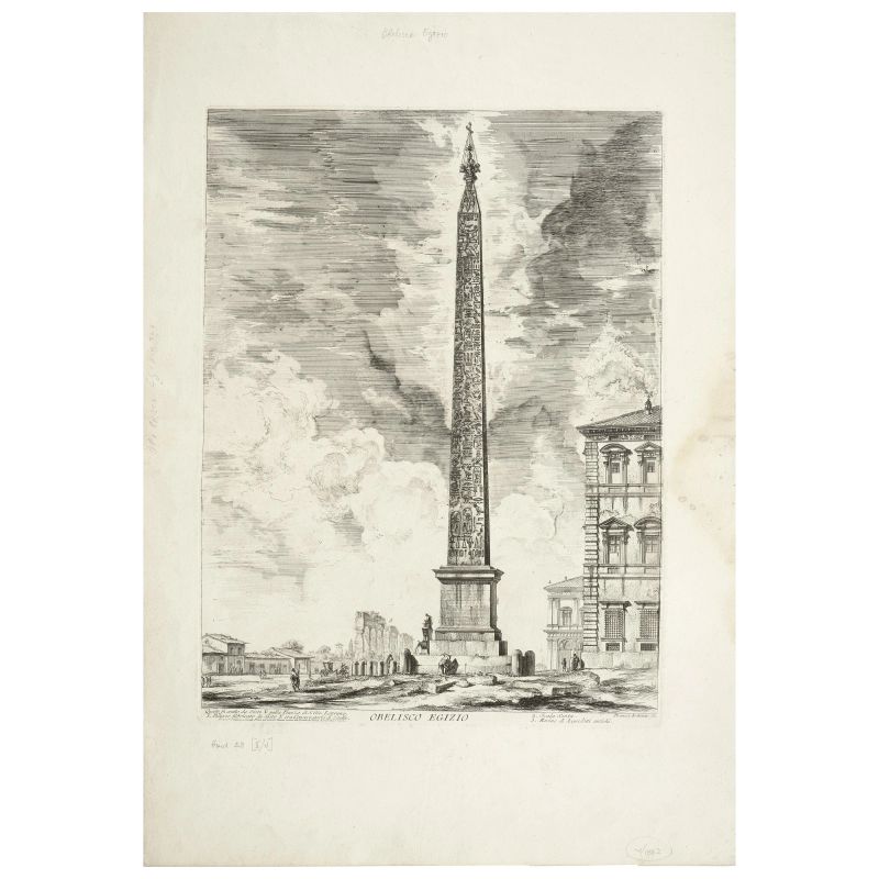 Piranesi, Giovanni Battista. Obelisco Egizio. [Roma, 1759].  - Asta LIBRI, MANOSCRITTI, AUTOGRAFI E STAMPE - Pandolfini Casa d'Aste