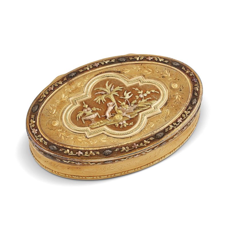 SMALL GOLD OVAL SNUFF BOX  - Auction JEWELS - Pandolfini Casa d'Aste