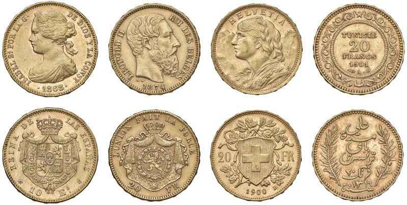 



VARI STATI. QUATTRO MONETE IN ORO  - Auction COINS OF TUSCAN MINTS, HOUSE OF SAVOIA AND VENETIAN ZECHINI. GOLD COINS AND MEDALS FOR COLLECTION - Pandolfini Casa d'Aste