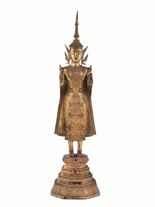 SCULTURA THAILANDIA ,SCUOLA DI BANGKOK, PERIODO RATANAKOSIN, SECONDA META' SEC. XIX  - Auction Asian Art - Pandolfini Casa d'Aste