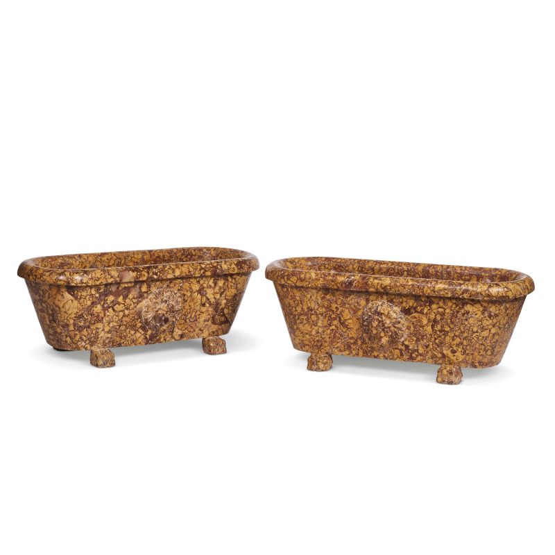 A PAIR OF ROMAN GARDEN BASINS, 19TH CENTURY  - Auction FURNITURE, OBJECTS OF ART AND SCULPTURES FROM PRIVATE COLLECTIONS - Pandolfini Casa d'Aste