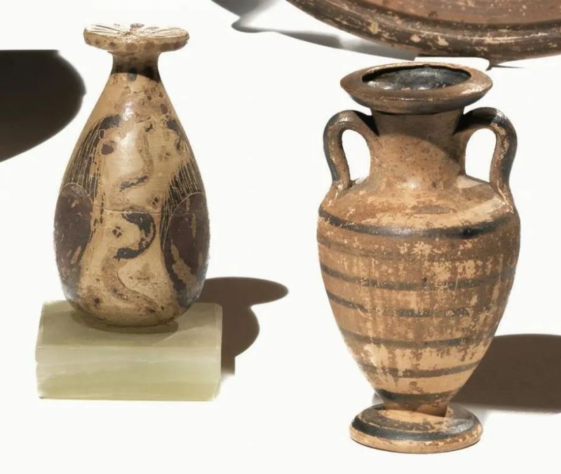 Alabastron e anforetta etrusco corinzi  - Asta Reperti Archeologici - Pandolfini Casa d'Aste