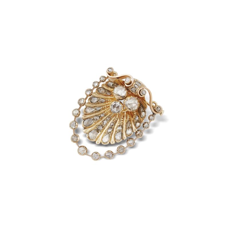 DIAMOND BROOCH IN GOLD  - Auction JEWELS - Pandolfini Casa d'Aste