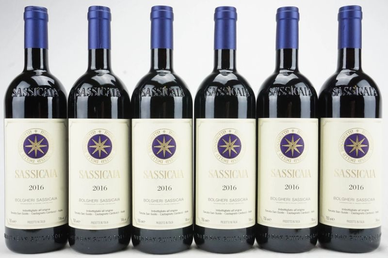      Sassicaia Tenuta San Guido 2016   - Auction Il Fascino e l'Eleganza - A journey through the best Italian and French Wines - Pandolfini Casa d'Aste