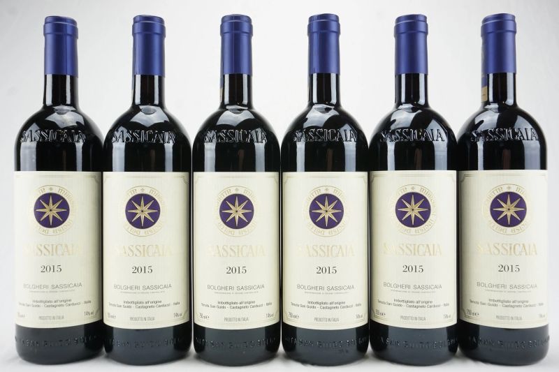      Sassicaia Tenuta San Guido 2015   - Asta L'Arte del Collezionare - Vini italiani e francesi da cantine selezionate - Pandolfini Casa d'Aste