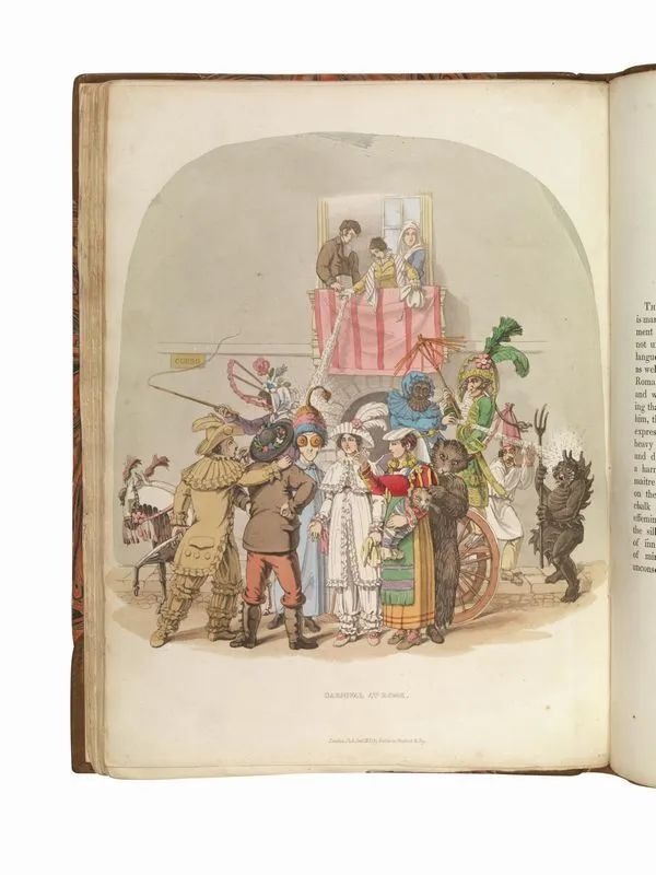 (Costumi &ndash; Illustrati 800) BRIDGENS, Richard. Sketches illustrative of the manners and costumes of France, Switzerland, and Italy. London, Baldwin, Cradock and Joy, Hatchard and son, 1821.  - Auction Books, manuscripts and autographs - Pandolfini Casa d'Aste