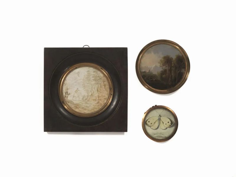 TRE MINIATURE, SECOLO XVIII-XIX  - Auction Italian and European silver and objets de vertu - Pandolfini Casa d'Aste