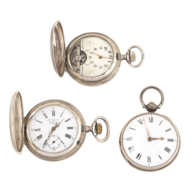 



TRE OROLOGI DA TASCA IN ARGENTO   - Asta OROLOGI - Pandolfini Casa d'Aste
