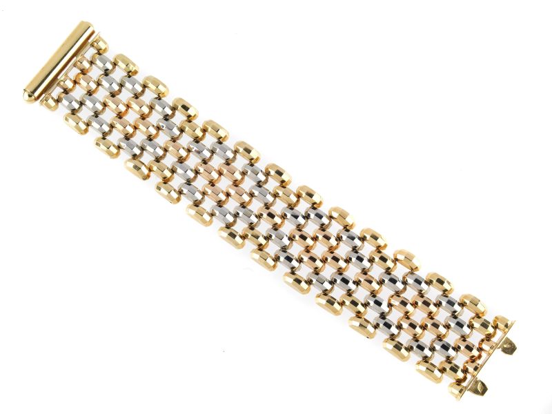 BRACCIALE IN ORO GIALLO E ORO ROSA  - Auction Jewels, watches, pens and silver - Pandolfini Casa d'Aste