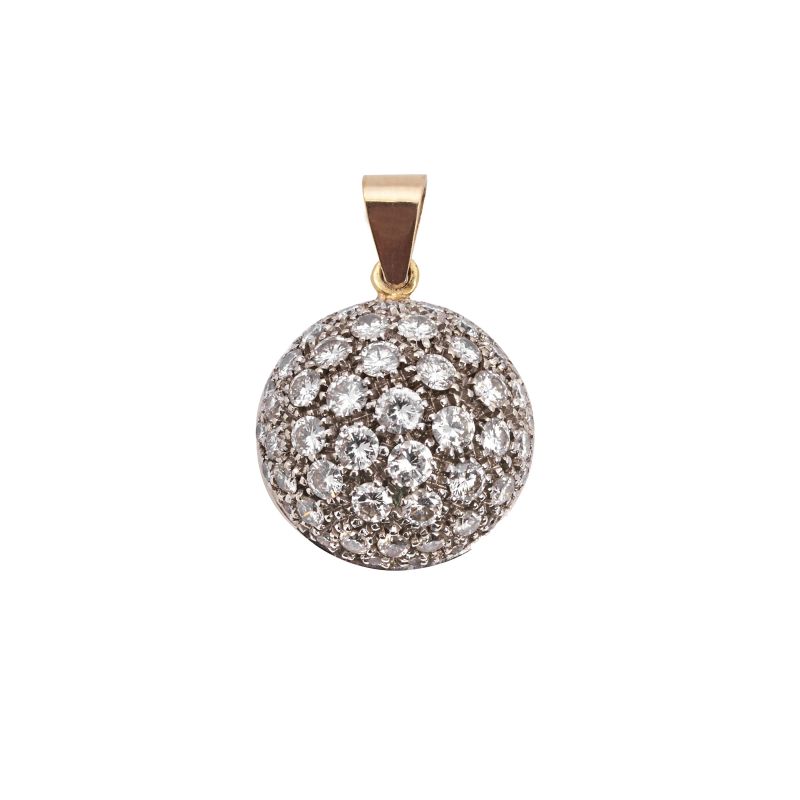 



DIAMOND SEMI-SPHERE PENDANT IN 18KT TWO TONE GOLD   - Auction JEWELS - Pandolfini Casa d'Aste